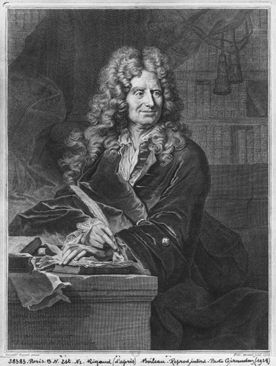 Portrait de Nicolas Boileau, dit Boileau-Despréaux, 1706 - Hyacinthe Francois Rigaud